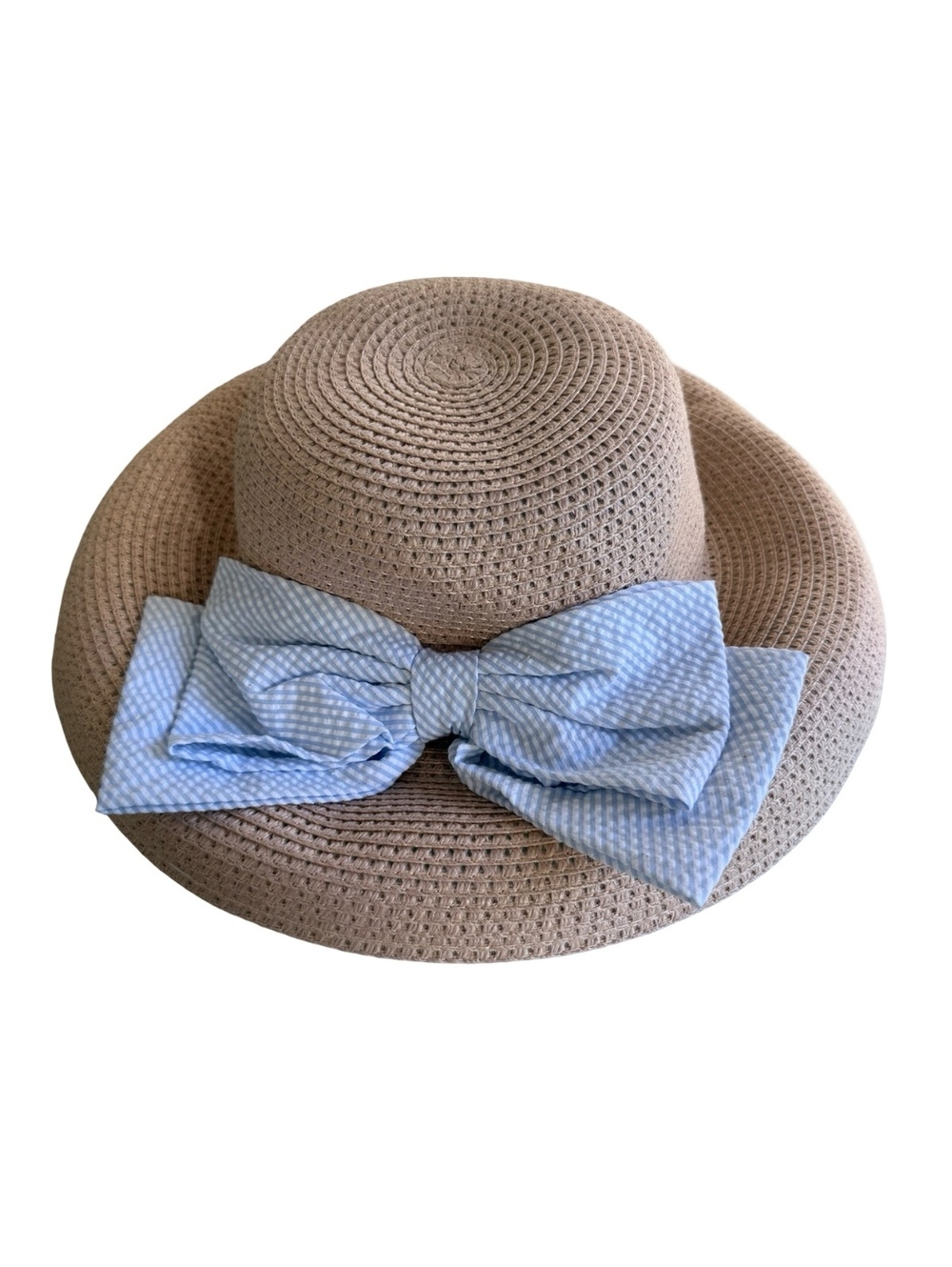 Vineyard Vines Kentucky Derby 143rd Edition Straw Sun Hat with Blue Bow